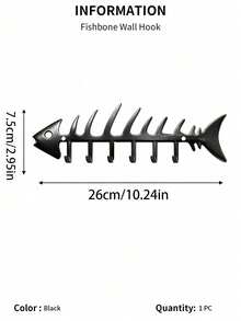 Joivida Iron Fishbone-Shaped Decorative Hook, Suitable For Gardens, Courtyards, Outdoor Decoration, Specialty Goods, European Country Style(Manual Measurement, Slight Size Error) - Multicolor - View 3