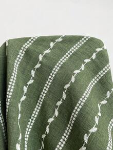 Easowa 女款刺繡繫帶荷葉邊優雅背心上衣 - 綠色 - 查看 7