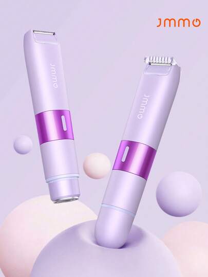 JMMO 2合1女性電動修剪器，可充電雙頭身體除毛器，可攜式USB充電比基尼腿腋下除毛理容工具，夏季必備