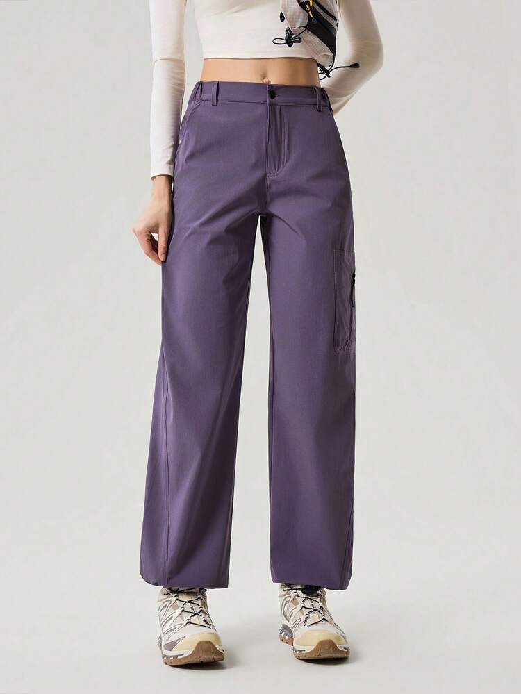 OutZeal Women Outdoor Pants Hiking Workout Wear Quick-Drying Straight Leg Outdoor Bottoms - Bold Plum - View 8