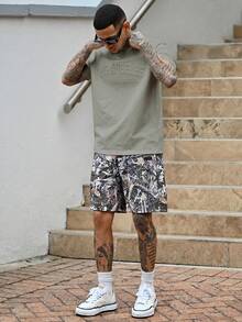 Devon Thys 男士橄榄绿标准版型短袖T恤 - 橄欖綠 - 查看 6