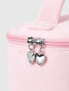 HELLO KITTY AND FRIENDS | ROMWE Plush Card Cover KT Embroidered Cosmetic Bag Portable Portable Storage Bag - Light powder - View 4