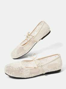 CUCCOO HITCHD Women's Casual Flat Shoes With Bow Decor, For Daily Wear - Apricot - View 6