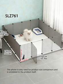 Detachable & Assembled Puppy Playpen, Small Dog/Rabbit/Kitten Indoor Safety Fence - Multicolor - View 3