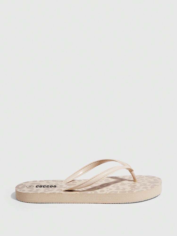 Fashion Leopard Print Flat Slipper Sandals For Beach Or Outdoor Wear Spring Shoes Spring Break Easter For Casual Beach Style For Christmas Beach Shoes Summer Shoes