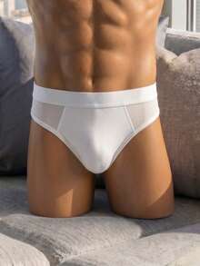 DrisQ DrisQ Charming Seductive White Hollow Mesh Feature Back Air Waist Thong Men's Sexy Underwear (1pc) - White - View 2