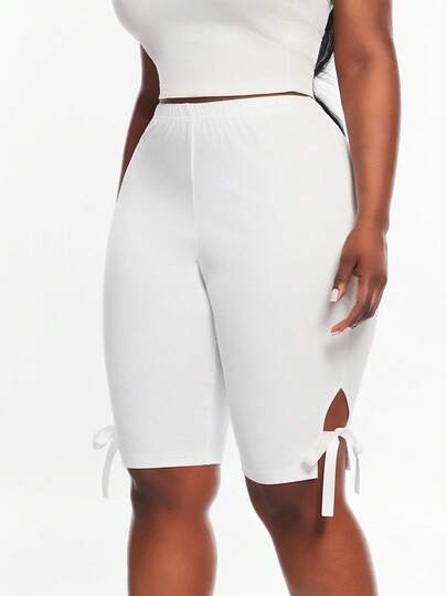 Radiana Curve Bộ đồ 2 món nữ size lớn màu trơn ôm sát quần short legging, phong cách thường ngày, xuân/hè, tôn dáng, màu vàng, phù hợp mặc đi chơi, mặc hằng ngày, đa năng, phong cách đường phố, Coachella, thời trang phương Tây, lễ hội âm nhạc, vintage, tối giản, concert, tiệc carnival, resort, dã ngoại, du lịch, kỳ nghỉ, hẹn hò, tụ tập, sinh nhật, tiệc độc thân, Gyaru, break, rave, kín đáo, sang chảnh, club, dễ thương, casual, mua sắm, streetwear, đi chơi, Y2K, Y3K