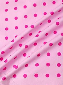 SHEIN Girls' Polka Dot Pattern Casual Skirt Summer Fashion - Pink - View 5