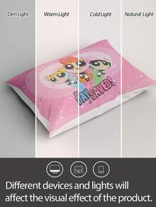 THE POWERPUFF GIRLS X Joivida 1 Stück Kissenbezug – Umschlagverschluss weich atmungsaktiv Bettkissenbezug, einfache Schlafzimmerdekoration, maschinenwaschbar - Verschiedenfarbig - Übersicht 4