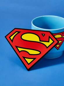 SUPERMAN X SHEIN قطعة واحدة من قاعدة أكواب PVC عصرية، مقاومة للماء وعازلة للحرارة، مانعة للانزلاق، ناعمة ومضادة للحروق - الأحمر - مشاهدة 4