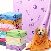 Super Soft Microfiber Dog Drying Towel, Quick Absorbent Bath Towel For Pet Grooming, Suitable For Small And Medium Dogs - multicolor - View 7