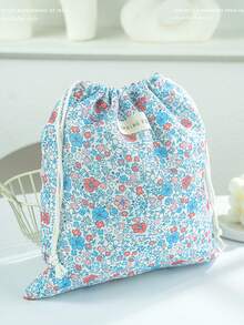 [Tas Motif Bunga Menawan] Tas Serut Motif Bunga Cerah 1 buah - Kantong Hadiah & Penyimpanan Kain Menawan dengan Motif, Sempurna untuk Perhiasan, Kosmetik, Perlengkapan Perjalanan & Pengorganisasian Rumah - MultiWarna - View 6