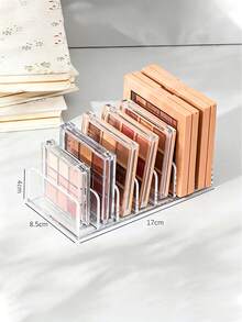 1pc Clear Acrylic Storage Box For 7-Grid Eye Shadow Palette, Can Be Used For Tools Storage, Dustproof. Suitable For Storing Powder, Eye Shadow, Blush & Other Cosmetics, With Drawer Separator Box, Desktop Makeup Display Box,Room,Home,Bedroom,Bathroom - Clear - View 6