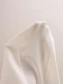 Miaspire 女款大尺碼白色金屬扣背心短褲套裝 正式早午餐 夏季休閒俐落風 - 米色 - 查看 10