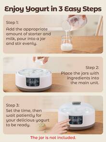 Automatic Yogurt Maker Machine, Digital Control Yogurt Fermenter For Yogurt, Rice Wine, Natto, Household Kitchen Fermentation Appliance, EU Plug - View 6