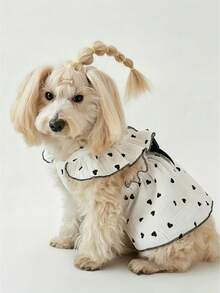 Chaleco de moda con patrón de corazón negro para mascotas, ropa para perros y gatos, chaleco de estilo lindo para perros y gatos pequeños como Teddy, Bichón, Pomerania - Multicolor - Ver 6