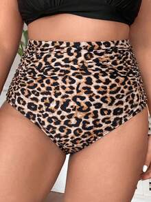 Swim Basics Quần bơi size lớn họa tiết da báo, cạp siêu cao, nhún eo kiểm soát bụng - Nhiều màu - Xem 6