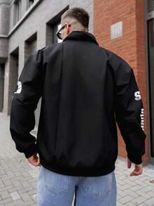 Artur Kramer Jaket Windbreaker Outdoor Kasual Lengan Panjang Pria Motif Blok Warna dengan Cetakan Huruf, Musim Gugur, Untuk Musim Gugur - MultiWarna - View 5