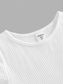 SHEIN 少女時尚休閒針織拼接碎花洋裝 - 彩色 - 查看 5