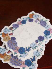 Frida Kahlo X SHEIN 30 Sheets Gold Foil Embossed Notes, Raised Texture, Aesthetic Journal & Office Stationery - Frida - View 3