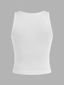SHEIN Girlism Dozemod 青少年女孩簡約圓領純色休閒背心內衣2件組 - 彩色 - 查看 7