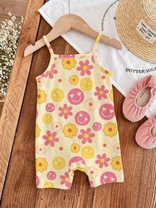[RANDOM 4 PCS SEND 1 Pc]Baby Girls Beige Summer Casual Cute Family Matching Khaki Mallard Brown Leopard Bow Cartoon Rabbit Suspender Romper Outfits - Multicolor - View 9
