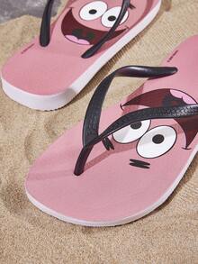 SpongeBob SquarePants | SHEIN Sandal Jepit Kartun Warna Pink, Bahan EVA Ringan, Pelindung Jari Kaki, Bernapas dan Cepat Kering, Lembut dan Nyaman, Cocok untuk Penggunaan di Dalam Ruangan, Mandi atau Pantai, Pakaian Musim Panas, Pakaian Musim Semi, Pantai, Liburan - Berwarna merah muda - View 9