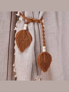 1pc/Set Of Bohemian-Style Curtain Straps, Hand-Woven Colorful Leaf Curtain Decorative Buckles, Curtain Binding Ropes, Home Soft Decoration Hanging Ornaments, Wedding Decor - 1PC - View 9