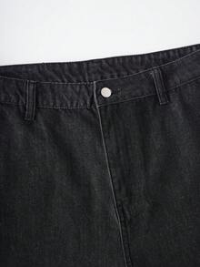 SUPERMAN X SHEIN Men's Vintage Print Casual Loose Fit Jeans - Black - View 10