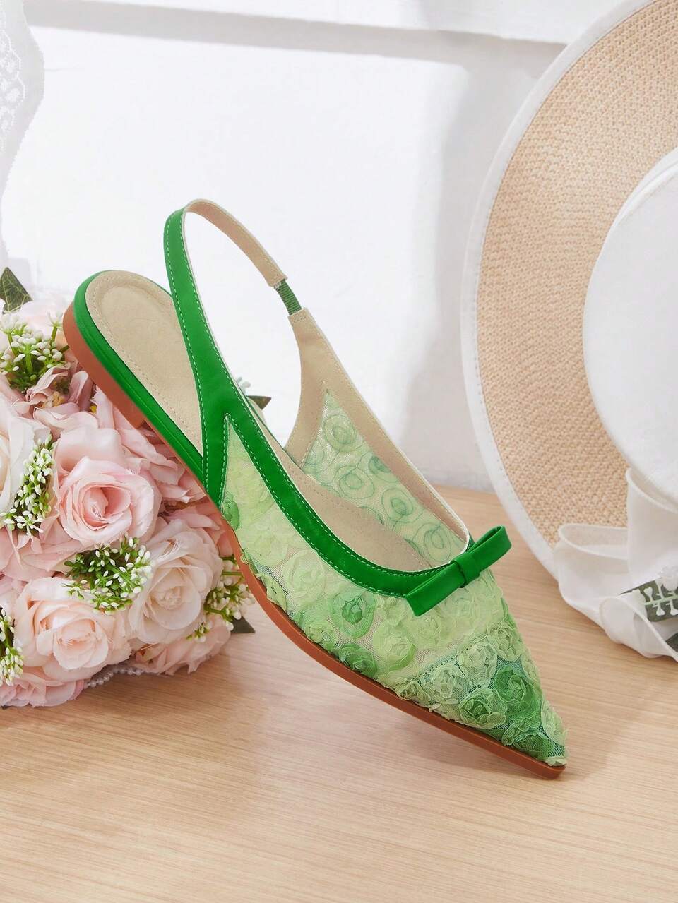 CUCCOO HITCHD Women Shoes Summer New Closed Toe Shoes Female Sweet Fashion Fairy Flat Shoes Summer Shoes Wedding Shoes Bride Shoes