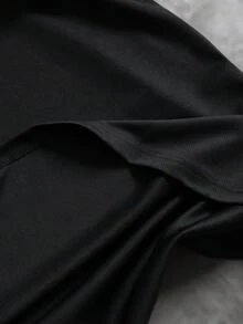 Sport MetroGents 男士几何印花宽松短袖运动T恤，健身服 - 黑色 - 查看 4