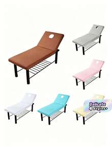 1pc Massage Table Sheet, Massage Bed Cover With Face Hole, Fitted Sheet Massage Table Cover, Perfect For Beauty Salons - Multicolor - View 1