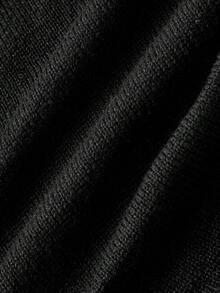 ROMWE Forest Gothic Plant Snake Embroidery Plus Size Cropped Vest Thin Cardigan - Black - View 4