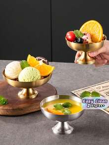 Stainless Steel Ice Cream And Pudding Cups. Suitable For Parties Or Home Use. - Multicolor 2 - View 1