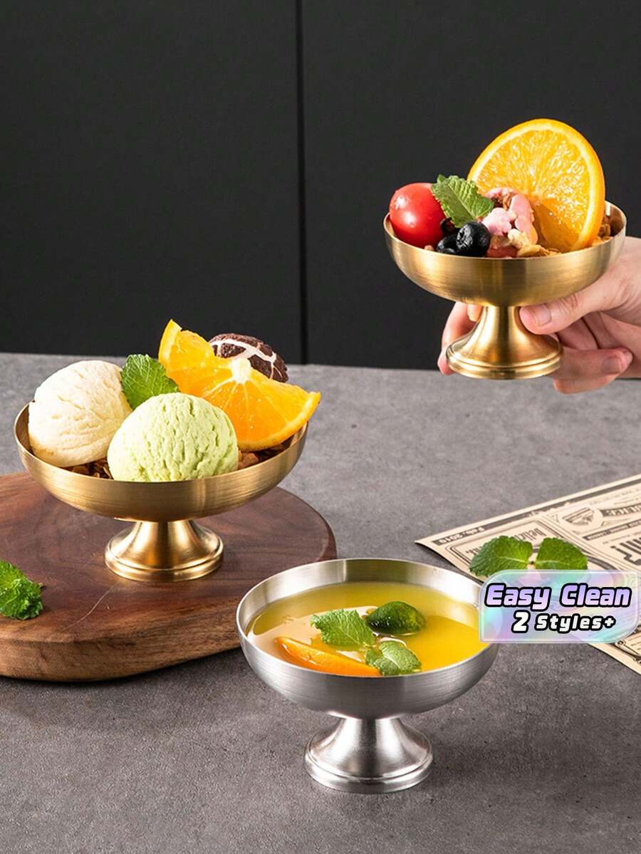 Stainless Steel Ice Cream And Pudding Cups. Suitable For Parties Or Home Use. - Multicolor 2 - View 1