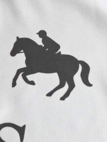 STYNVO 男士字母印花短袖休閒通勤POLO衫 - 白色 - 查看 4