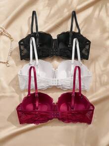 Charlaine 3 piezas Sujetador con aros y copas acolchadas no desmontables para mujer - Multicolor - Ver 10