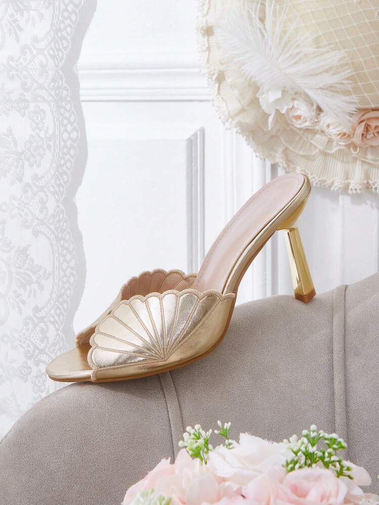 CUCCOO HITCHD Women's Shoes Fashion Banquet Party Round Toe Open-Toed High-Heeled Sandals Women's Elegant And Comfortable Temperament Versatile Thin-Heeled Slippers