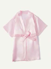 Cozy Pixies 1 Pink Girl Bathrobe Spring And Summer Breathable Nightgown - Multicolor - View 6