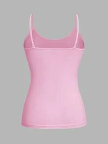 SHEIN EZwear 4件裝休閒簡約細肩帶貼身背心上衣女款，適合夏季 - 彩色 - 查看 4
