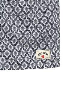CoralVoy Men's Tropical Plant Print Pocket Drawstring Waist Beach Shorts, Holiday - Black - View 3