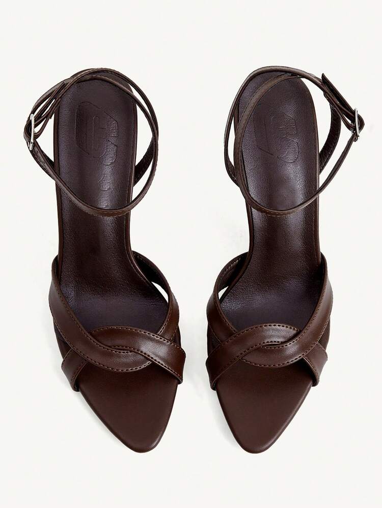 CUCCOO CHICEST New Summer/Summer Outdoor Women's High Heel Black Sandals, Fashionable Thin Strap Roman Style Shoes, Suitable For Party, Easter Celebration Wedding Shoes Summer Shoes Bride Shoes