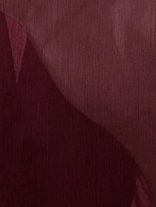 BELROSIE 度假優雅浪漫百搭休閒老錢風素色輕盈紋理皺褶面料V領多層3D荷葉邊設計女款背心上衣 - 酒紅色 - 查看 7
