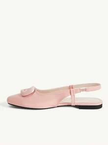 CUCCOO CHICEST Damers avslappnade slip-on-skor med mjuk sula och fyrkantig tå, lämpliga för vår och höst - Barbie pulver - Visa 4