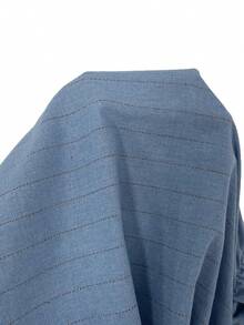 Freevana Mono de verano casual a rayas de talla grande - Azul - Ver 7
