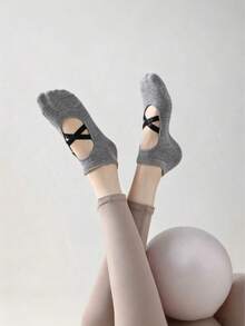 2pcs Non-Slip Yoga Socks For Women - Professional Grip For Running, Gym, Pilates, Ballet, And Floor Exercises-Multiple Colors (Black, Pink, Gray) - With Arch Support And Ankle Cushioning - Ideal Gift For Dancers And Fitness Enthusiasts - Multicolor - View 3