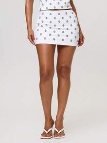 MUSERA White Embellished Mini Skirt - White - View 3