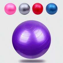 1pc Purple PVC Yoga Ball, Durable Fitness & Pilates Balance Ball For Weight Loss And Core Strength Training, Suitable For Home Workout, Paired With Yoga, Stretching And Flexibility Exercises, Pump Sold Separatelyc - Purple - View 9