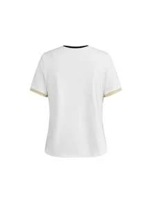 SHEIN Cheerettes Women's Simple Versatile Striped Colorblock Round Neck Short Sleeve Sports T-Shirt 2pcs/Set - Multicolor - View 7