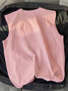 Manfinity Joysei Men's Floral Pattern Fashion Casual Tank Top - Pink - View 3